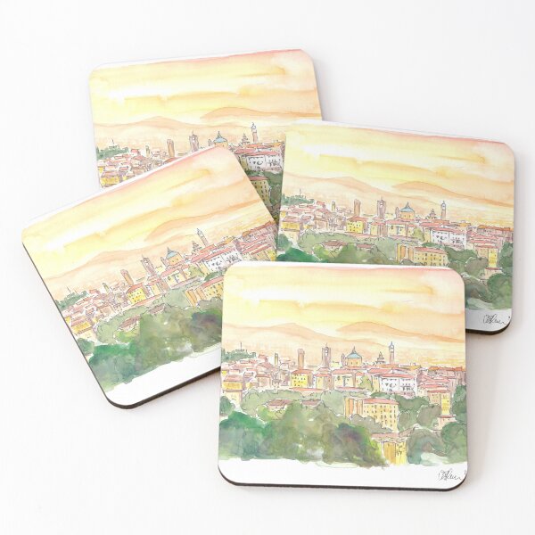 Item preview, Bergamo Italy Citta Alta at Dusk designed and sold by artshop77.