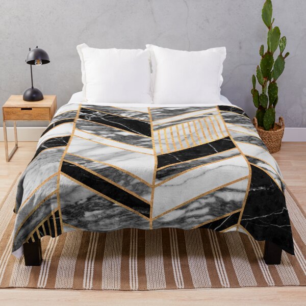 Item preview, Abstract Chevron Pattern - Black and White Marble designed and sold by Zoltan Ratko.