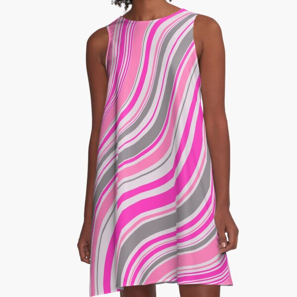 pink waves A-Line Dress