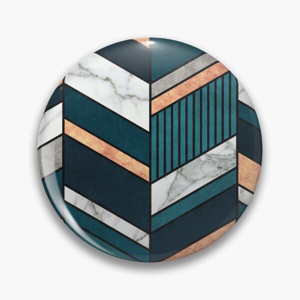 Item preview, Abstract Chevron Pattern - Copper, Marble, and Blue Concrete designed and sold by Zoltan Ratko.