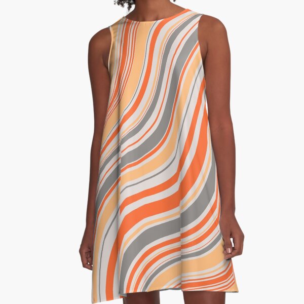 orange waves A-Line Dress
