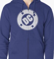 DC COMICS - VINTAGE WHITE Zipped Hoodie