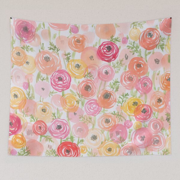 Item preview, persian buttercup watercolor floral design pattern designed and sold by Hynek Šnajdr.