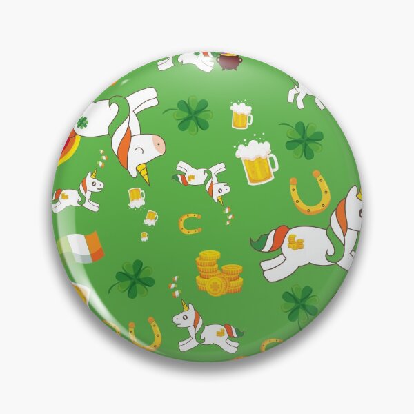 Item preview, St. Patrick's Day Unicorn Pattern designed and sold by dollmadeinjapan.
