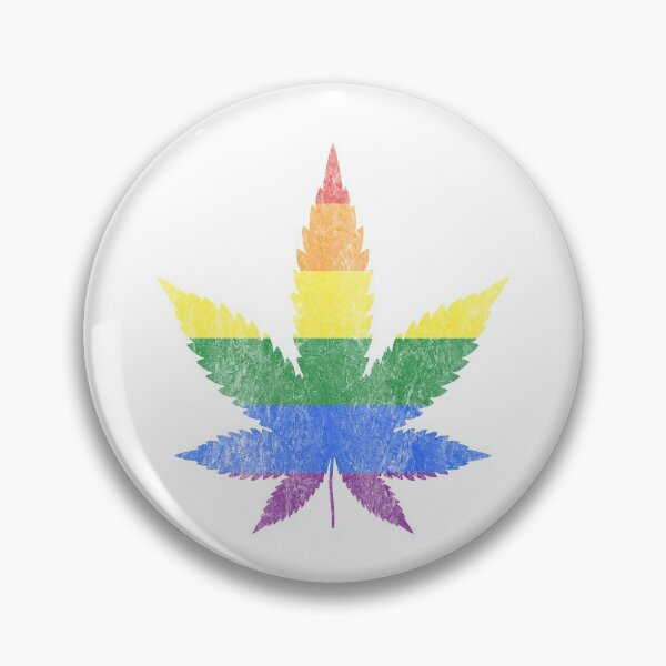 Item preview, Rainbow Distressed Weed Leaf designed and sold by masterbones.
