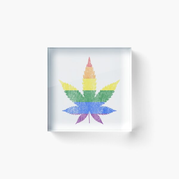 Item preview, Rainbow Distressed Weed Leaf designed and sold by masterbones.
