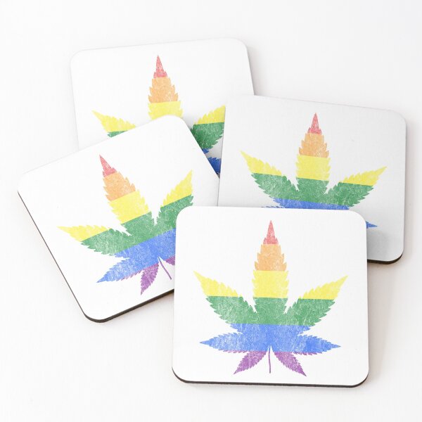 Item preview, Rainbow Distressed Weed Leaf designed and sold by masterbones.