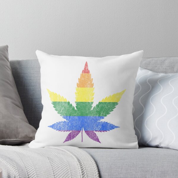 Item preview, Rainbow Distressed Weed Leaf designed and sold by masterbones.