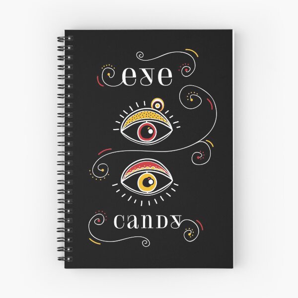 Item preview, Playful pop Boho Evil eye in Yellow and red on Black designed and sold by Lena Morf.