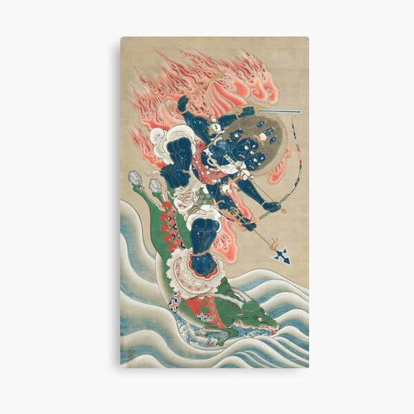 Fudo Myo O 不動明王 Japanese Buddhist Bonji Mantra Canvas Print By Rangakusha Redbubble