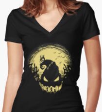 Jack's Nightmare Women's Fitted V-Neck T-Shirt