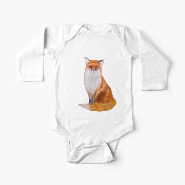 Fox Painting Tatra Cottage Long Sleeve Baby One-Piece