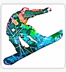 Retro snowboarder Sticker