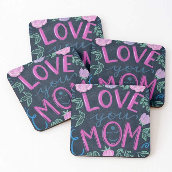 Item preview, Love you Mom chalkboard  designed and sold by SanareiDesigns.