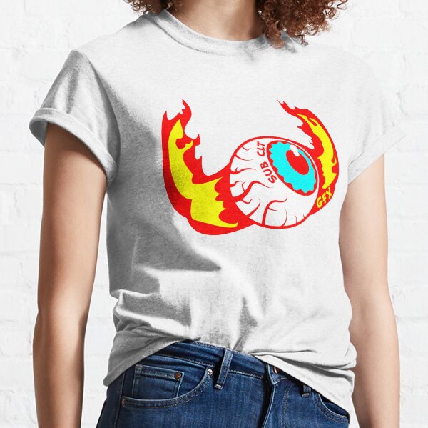 Kustom Kulture Flaming Eyeball Classic T-Shirt