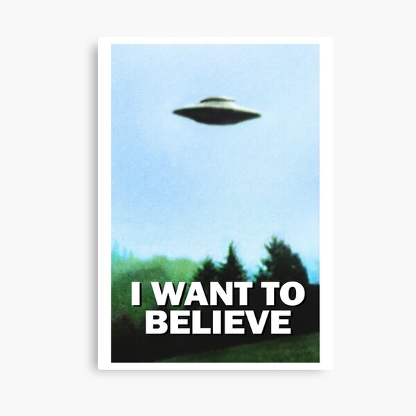 I Want To Believe - saucer in the woods Canvas Print
