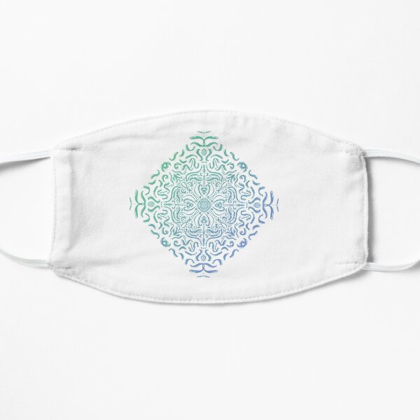 The wave - Mandala geometric wave lines multicolor gradient Mask