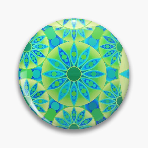 Item preview, Mandala pattern, turquoise, lime designed and sold by Marymarice.