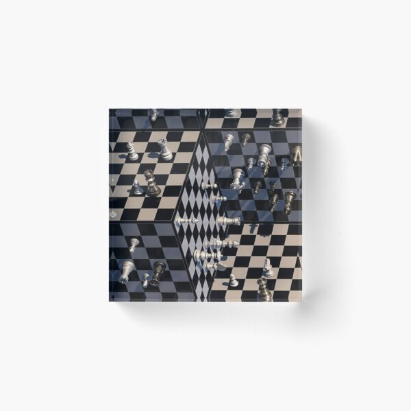 3-Dimensional Chess - 3-мерные шахматы Acrylic Block