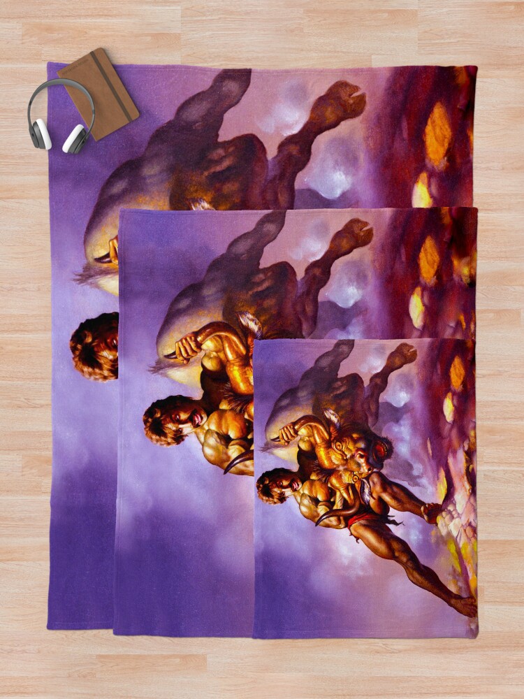 Alternate view of Dodgeball Painting Throw Blanket