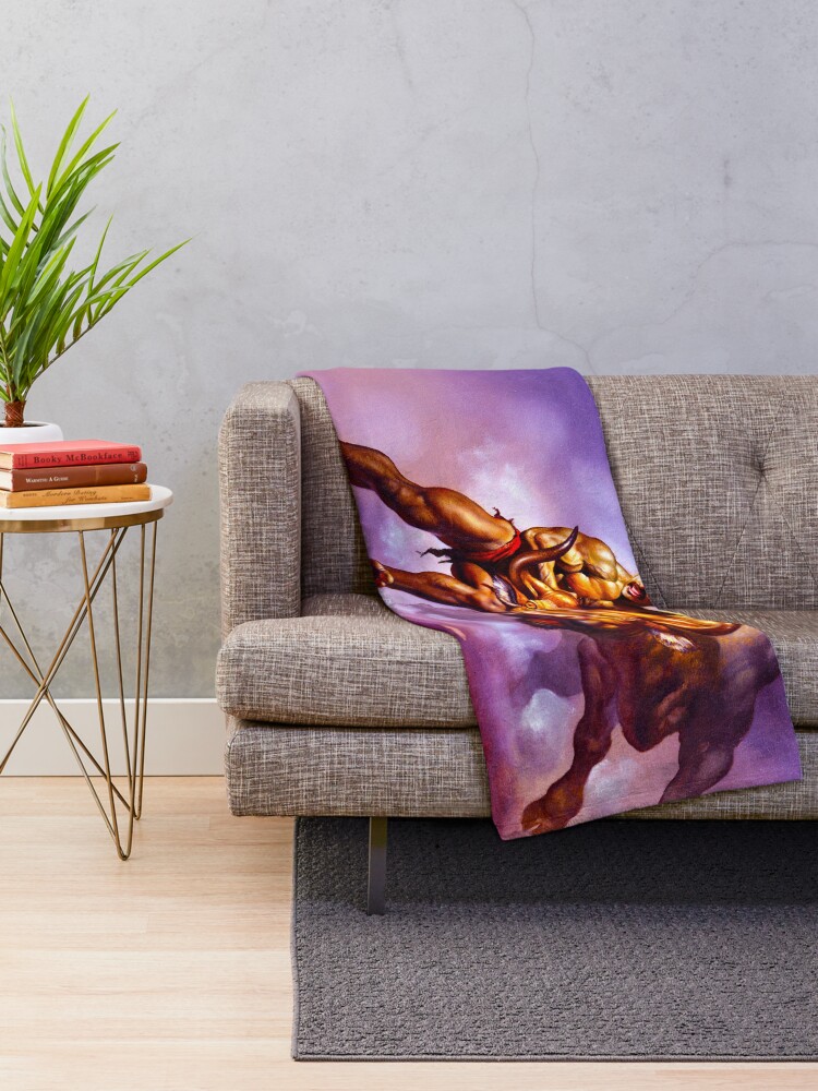 Alternate view of Dodgeball Painting Throw Blanket