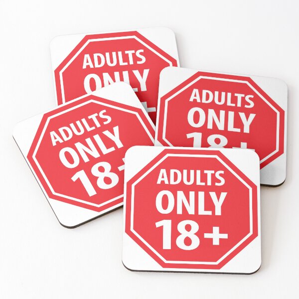 Item preview, Under eighteen years prohibition sign, adults only designed and sold by studio838.