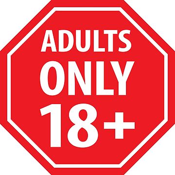 Adults only Sticker for Sale by studio838