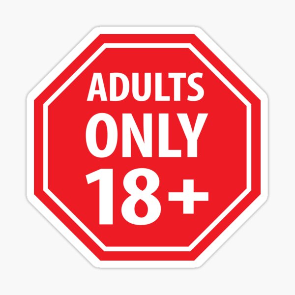 Adults Only Sticker