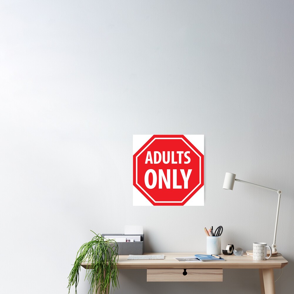 Adults only Sticker for Sale by studio838