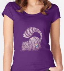 Inside wonderland (cheshire cat) Women's Fitted Scoop T-Shirt