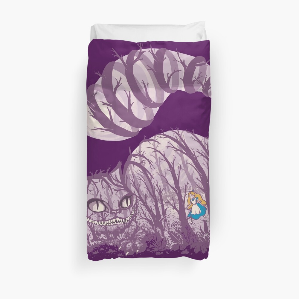 Inside wonderland (cheshire cat) Duvet Cover