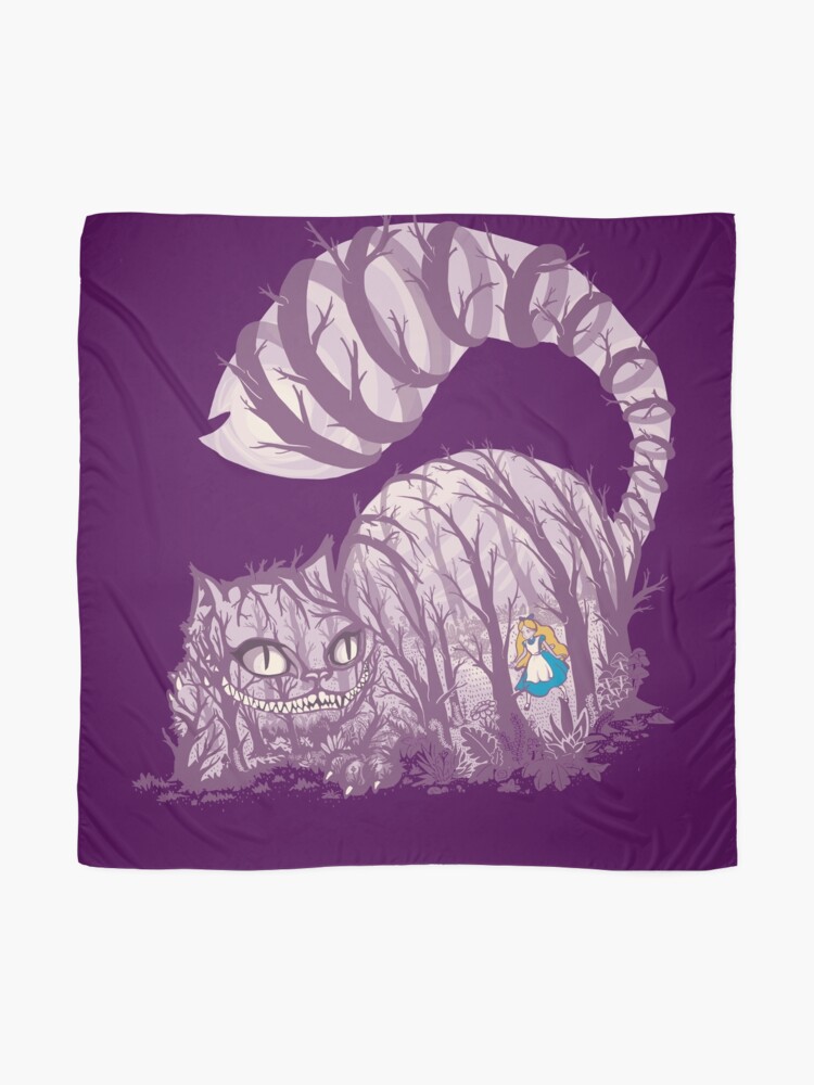 Thumbnail 2 of 3, Scarf, Inside wonderland (cheshire cat) designed and sold by Harantula.