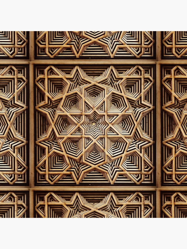 Thumbnail 4 of 4, Clock, Geometric Star Shapes designed and sold by FoxLev.