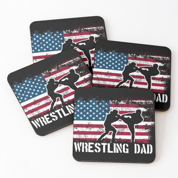 Item preview, Wrestling Dad Distressed print Father Wrestling Tee designed and sold by Lisbob.