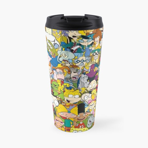 90s cartoon travel mug