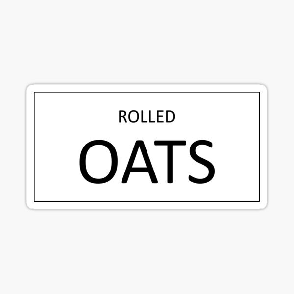 Item preview, Rolled oats label sticker designed and sold by abigailsommer1.