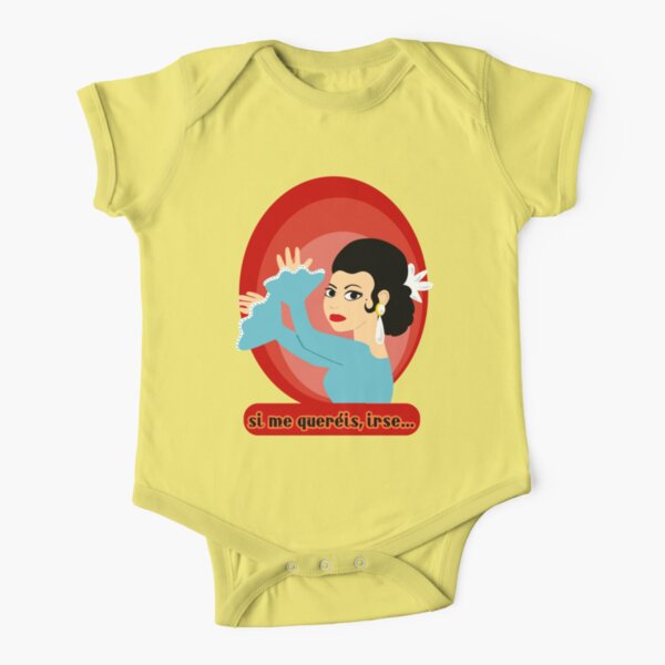 Flamenco Artist Lola Flores Short Sleeve Baby One-Piece