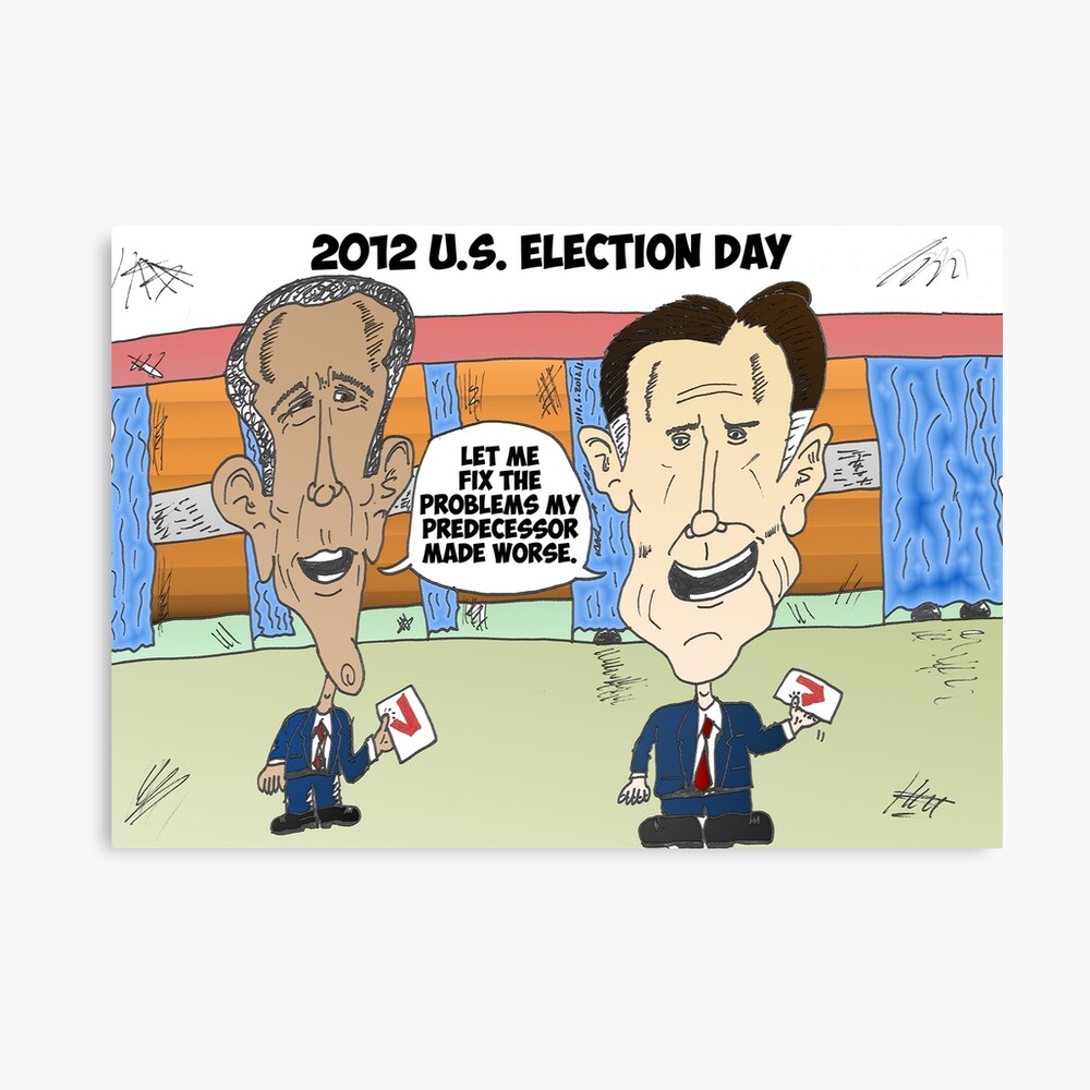Obama Romney political cartoon