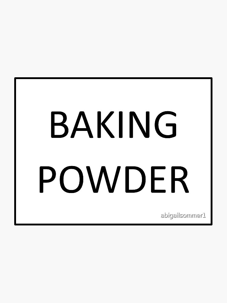 "Baking powder label sticker" Sticker by abigailsommer1 Redbubble
