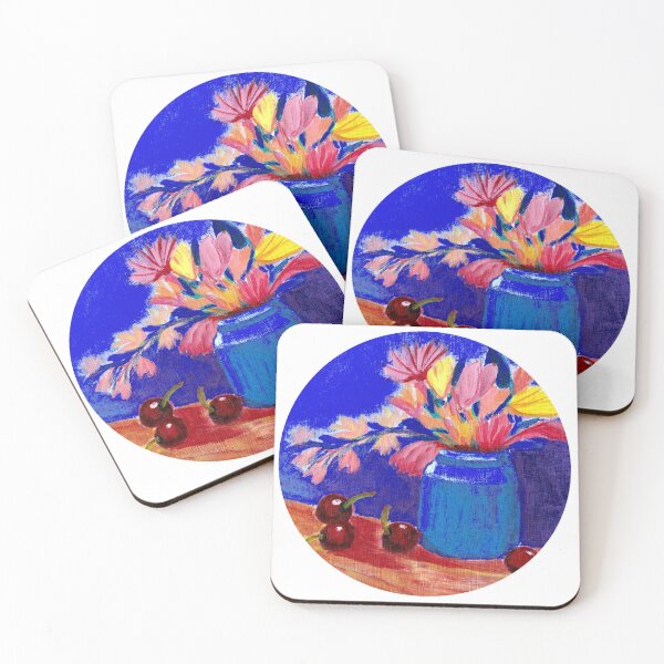 Item preview, Still Life Flower and Cherries Art, Painting by Sunny Chen designed and sold by factory88.