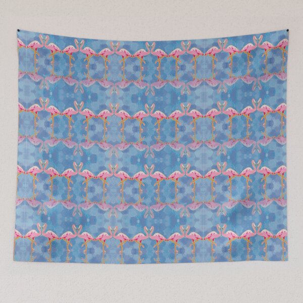 Item preview, Flamingo on Blue designed and sold by Rachel Shore.