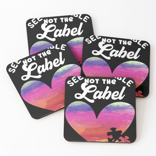 Item preview, Heart Autism Awareness product See The Able Not The Label Tee designed and sold by Lisbob.