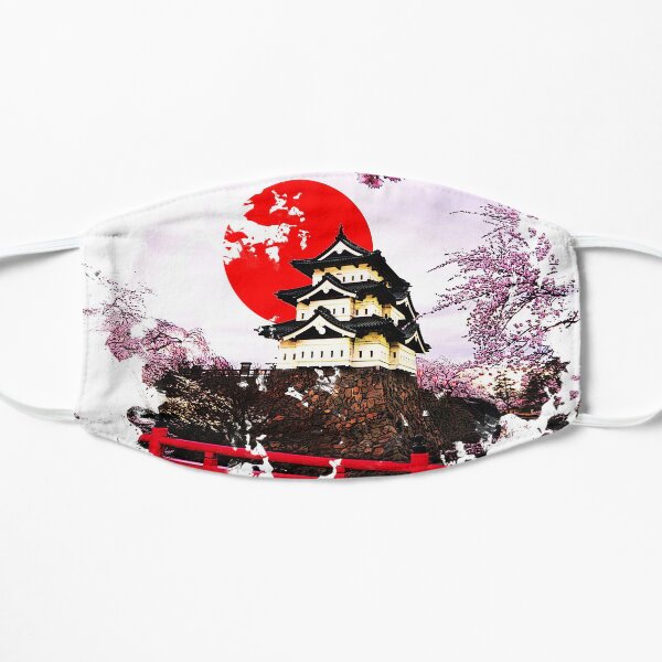 Japón Hirosaki Castle Mascarilla plana