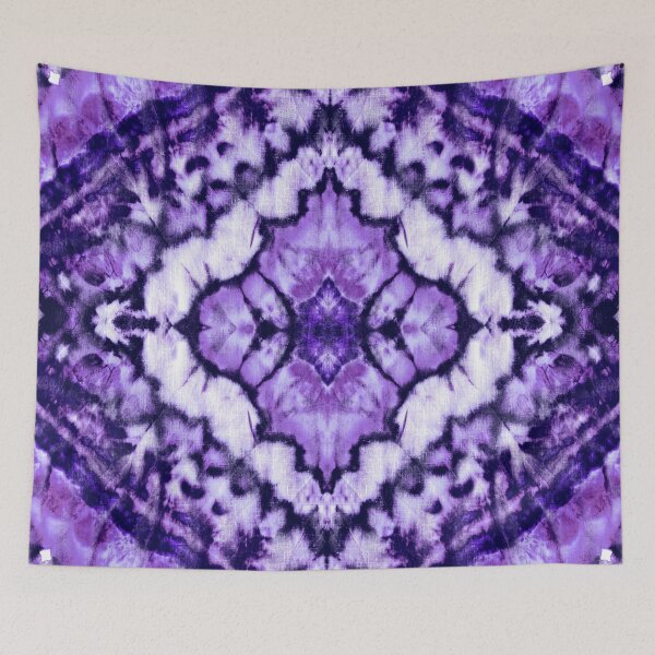 Item preview, Linen Tie Dye Purple Ikat designed and sold by Nina May Designs.