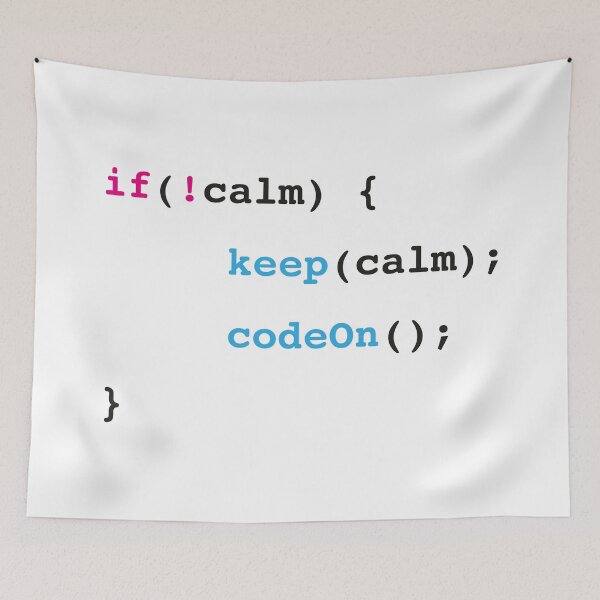 Item preview, if calm - keep calm - code on designed and sold by pennyandhorse.