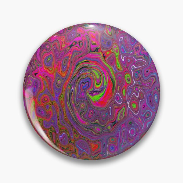 Item preview, Psychedelic Groovy Magenta Retro Liquid Swirl designed and sold by myrubiogarden.