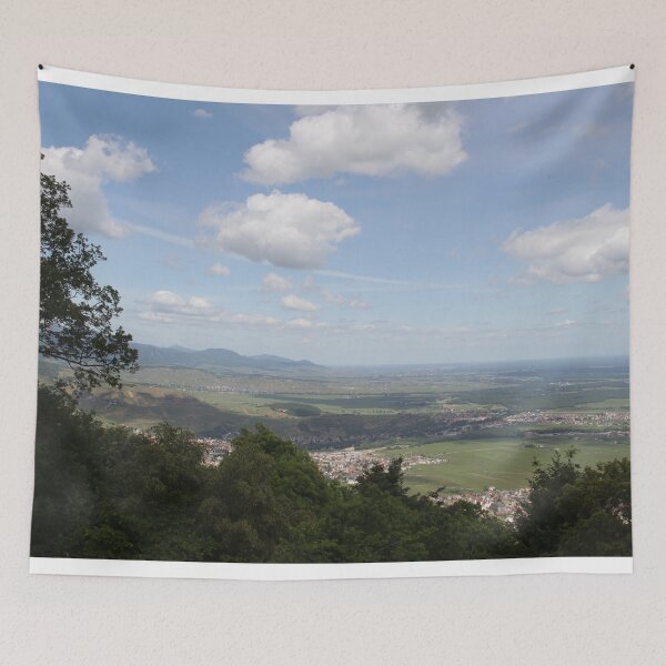 Item preview, Panoramic view of the valley from a medieval castle	 designed and sold by EstelleRossetti.