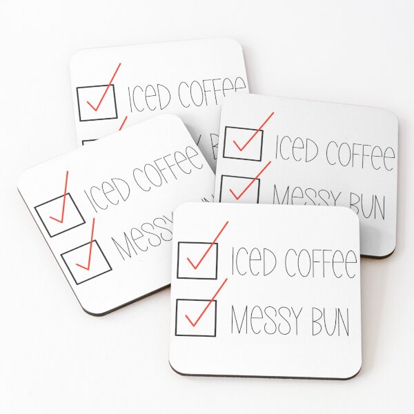 Item preview, Iced Coffee & Messy Bun designed and sold by DulceDesigns.