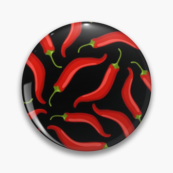 Item preview, Hot red chili pepper pattern with black background designed and sold by Natbasil.