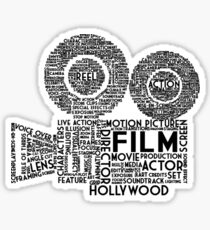 Film Camera Typography - Black Sticker